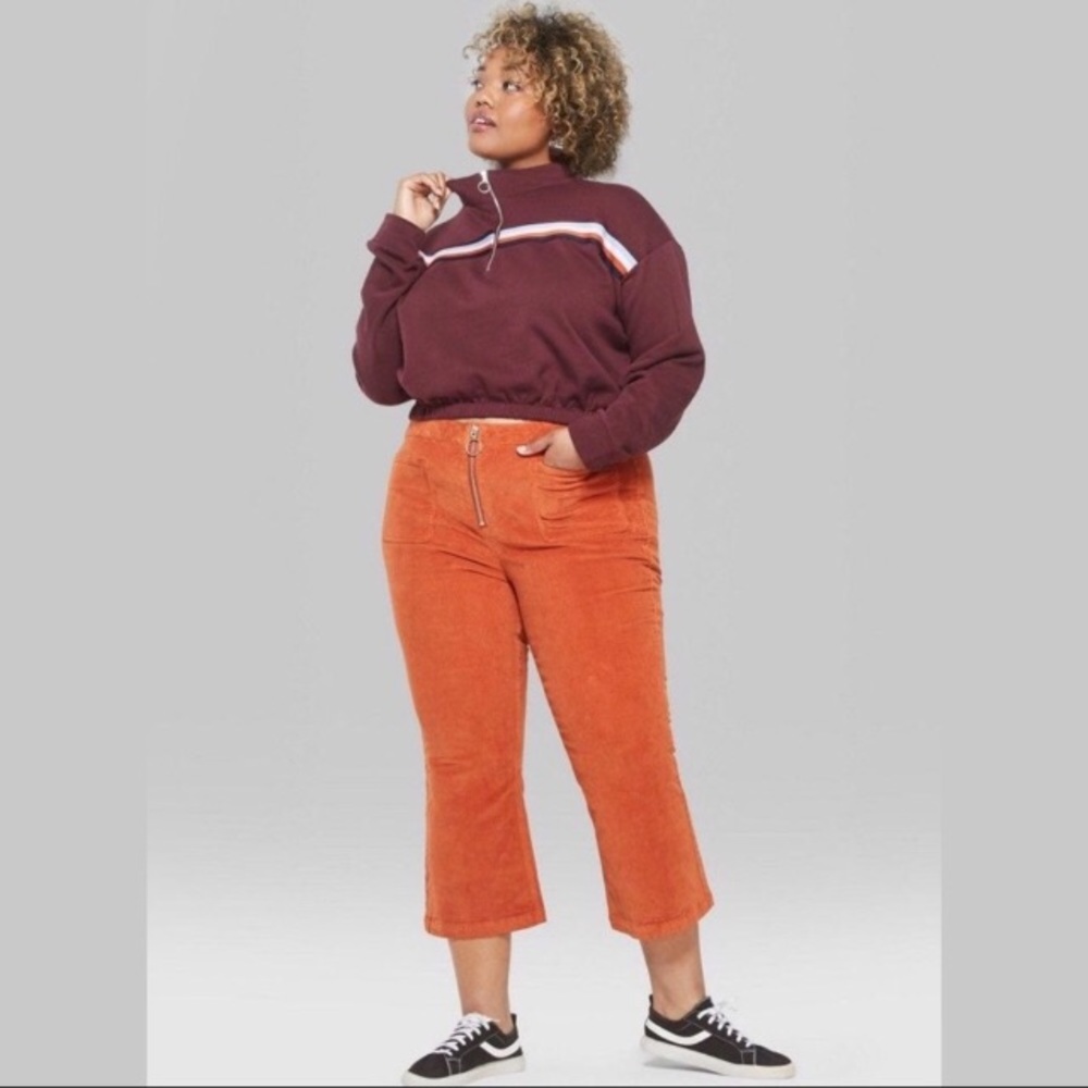 NWT wild fable burnt orange corduroy cropped pants